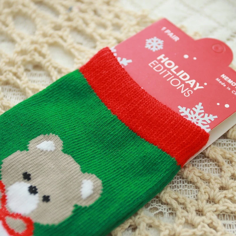 Baby Socks Soft Non-slip Cartoon Bear Gift Printing Knitted Socks