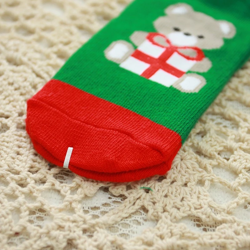 Baby Socks Soft Non-slip Cartoon Bear Gift Printing Knitted Socks