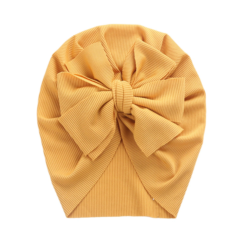 Newborn Baby Hat, Solid Color Bow-Knot Decor Casual Outwear Hats