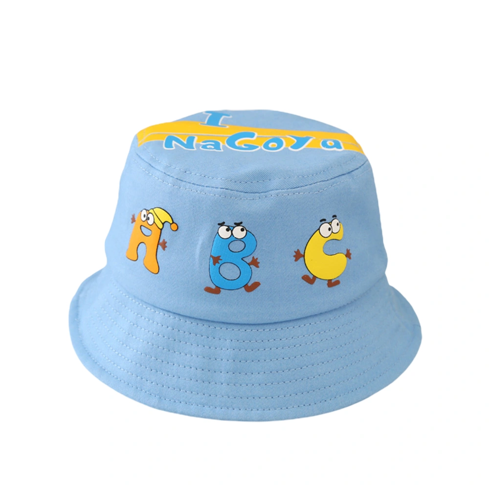 Baby Kids Bucket Hat, Embroidery Dinosaur/Letters Print Wide Brim Cap