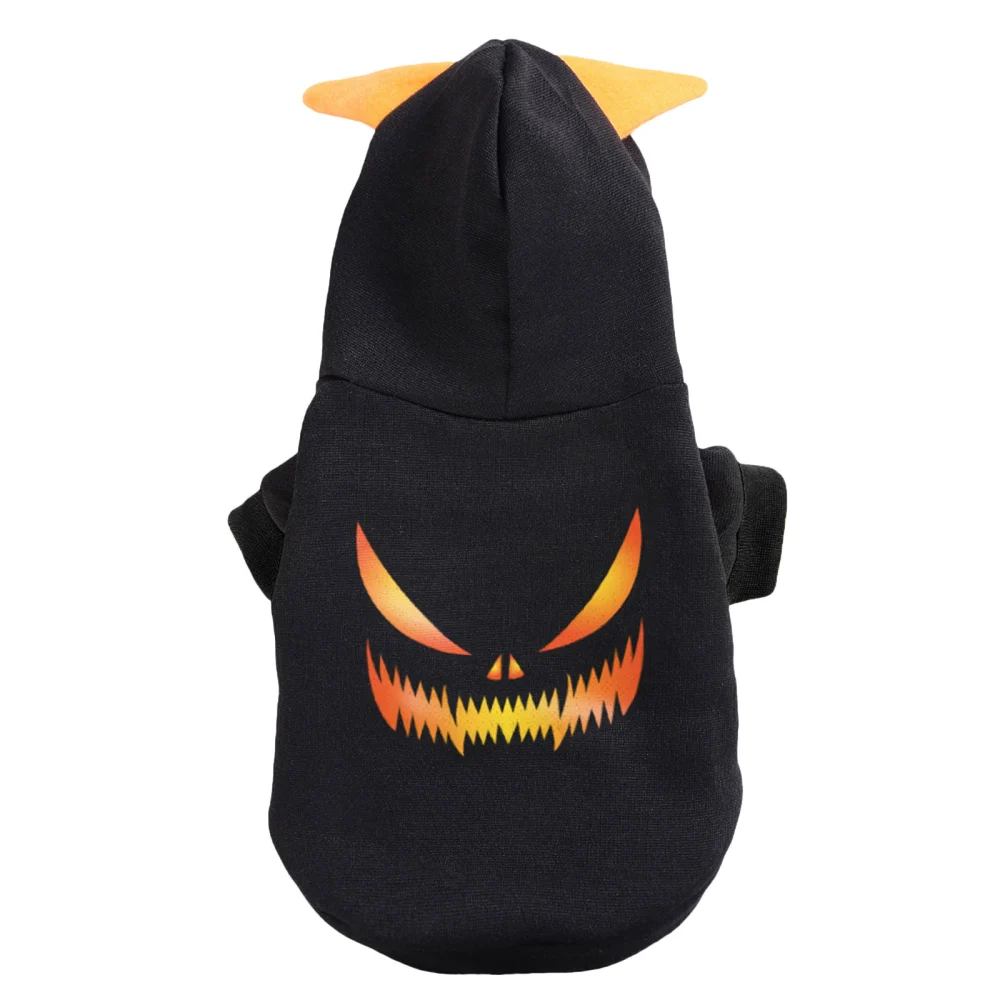 Pet Costumes Halloween Demon Expression Pet Hoodie for Dogs Cats