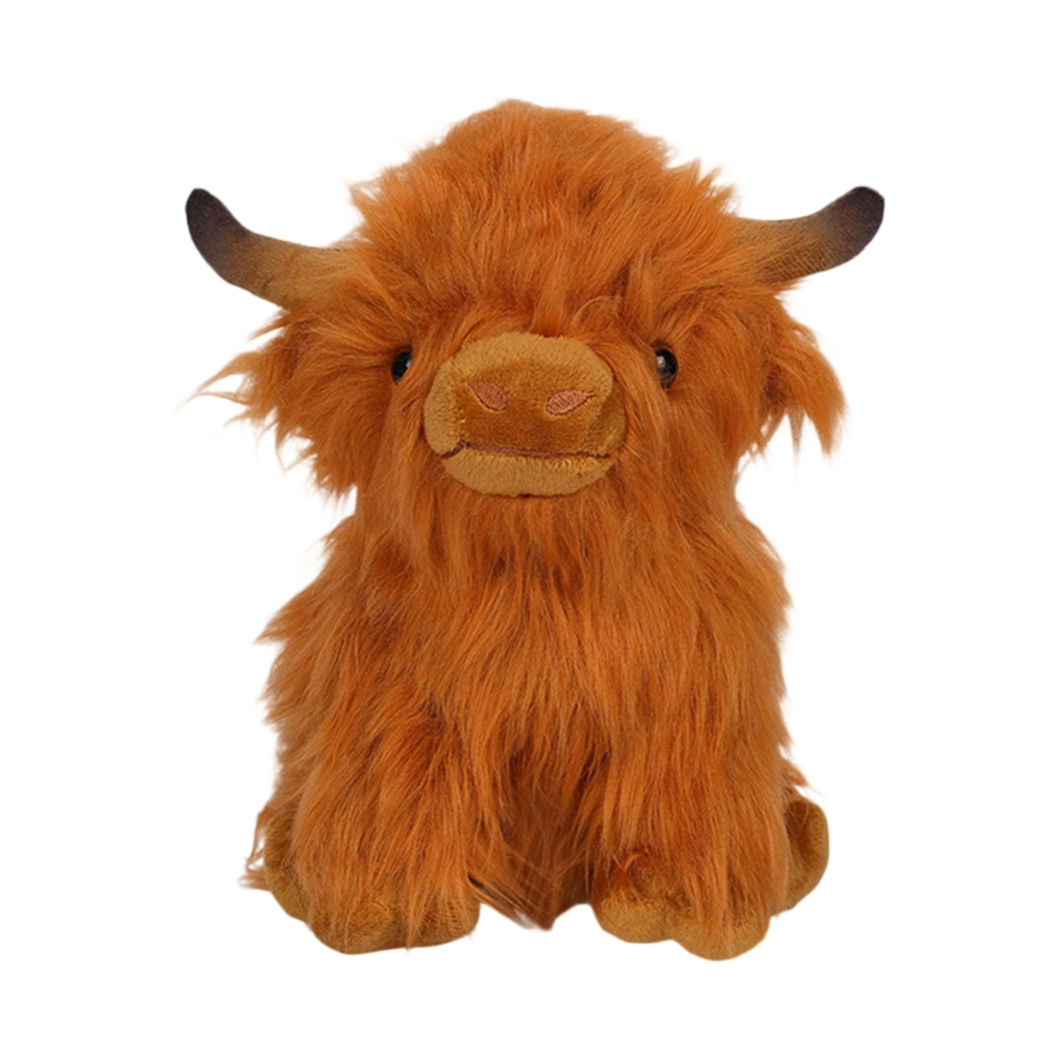 Highland Cow Stuffed Animals Fluffy Cow Plush Toys Sitting Bull Dolls
