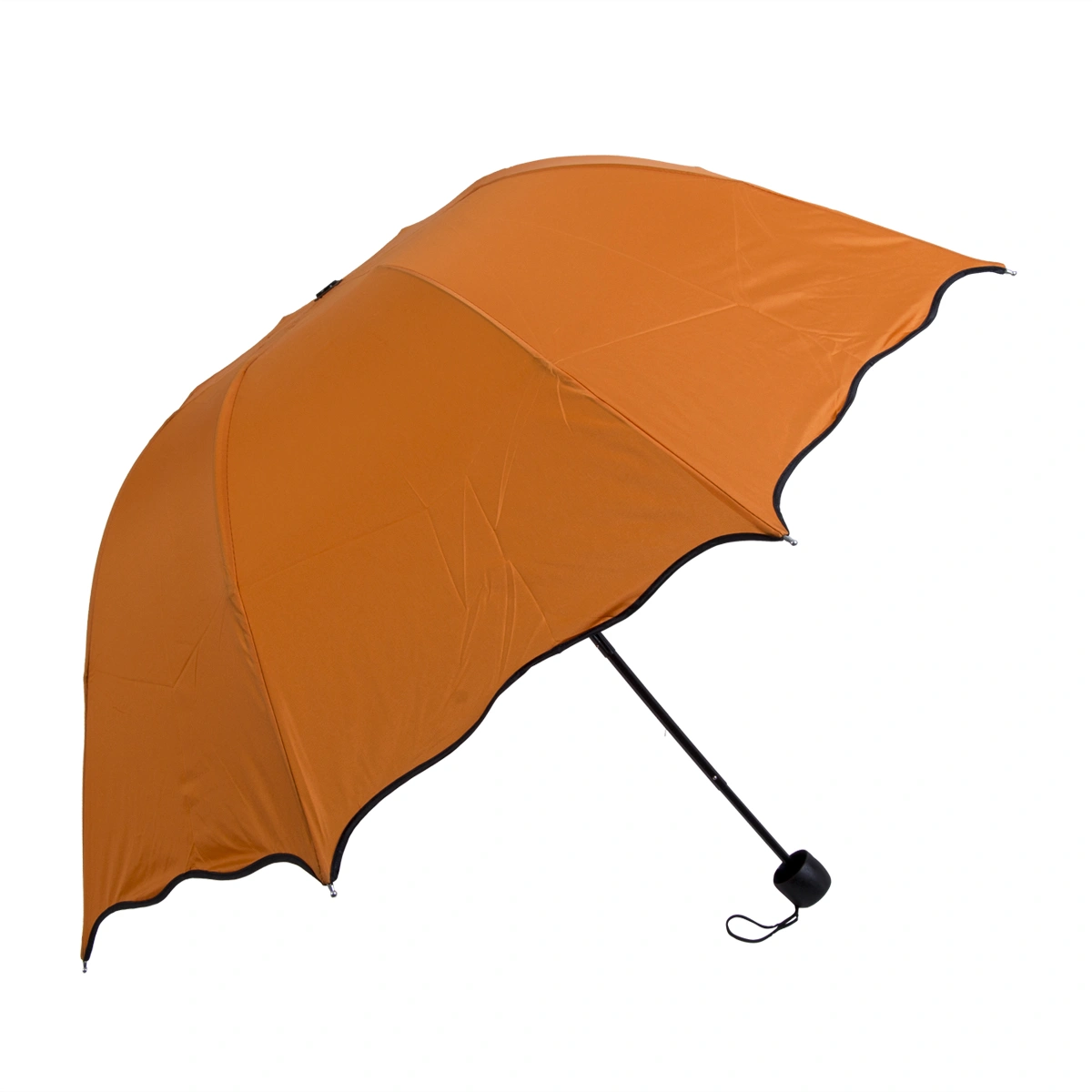 Ladies Parasol Waterproof Pit Tearing Ruffled Embellishment Umbrella
