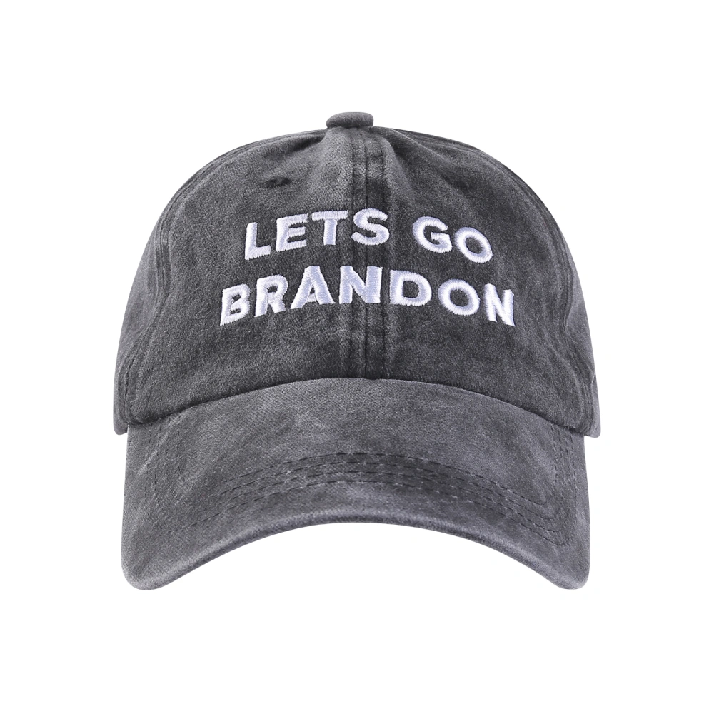 Lets Go Brandon Hat, Women Men Vintage Embroidery Letters Twill Cap