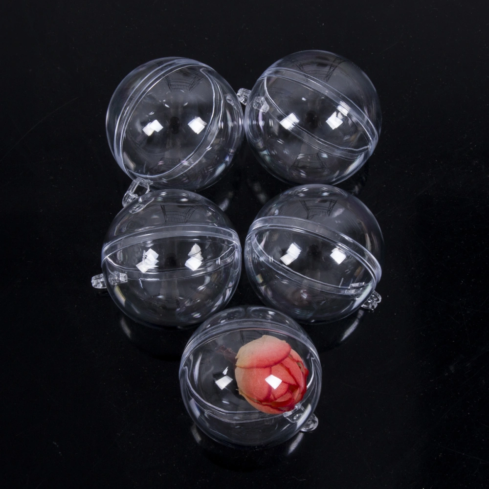 5 Pcs Christmas Tree Decoration Transparent Plastic Balls Ornament