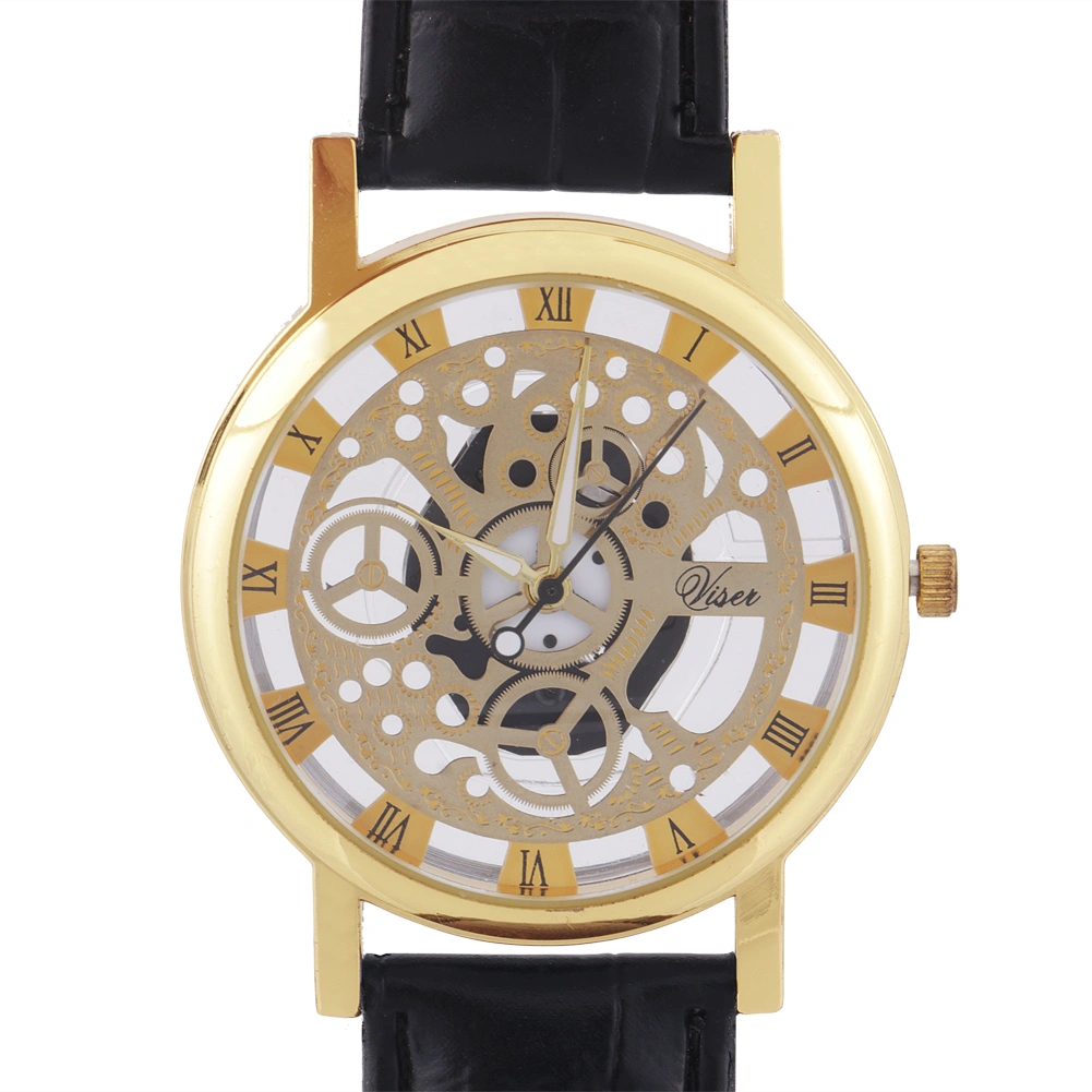 Men Wristwatch Mechanical Skeleton Stainless Steel Watch Army Sport Watches