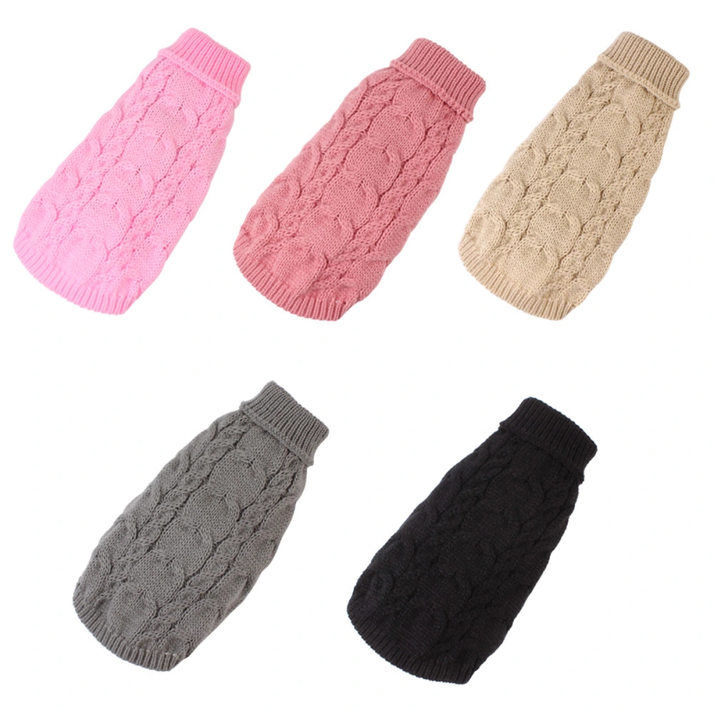 Dog Coat Skin-Friendly Knitted Warm Pure Color Versatile Fashion Sweater