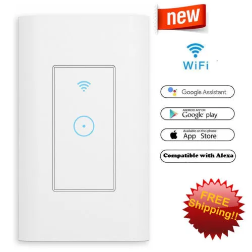 Smart WiFi Compatible Wall Switch for Living Room Bedroom Office Hotel