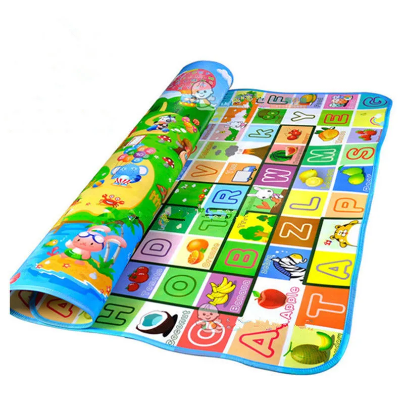 Baby Kid Crawl Carpet Fantasy Kingdom Fruit Letters Play Game Mat