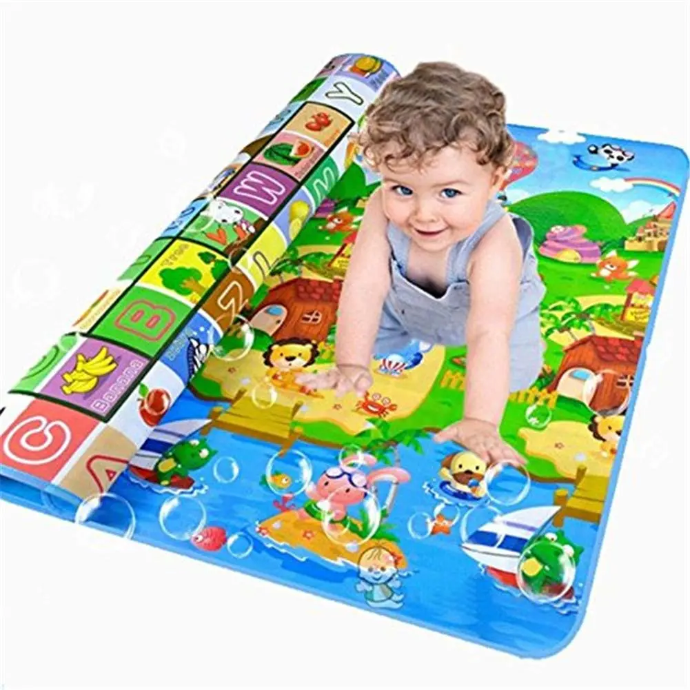 Baby Kid Crawl Carpet Fantasy Kingdom Fruit Letters Play Game Mat