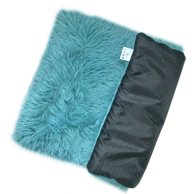 Plush Pet Anti-Slip Sleeping Rectangle Machine Washable Winter Mat