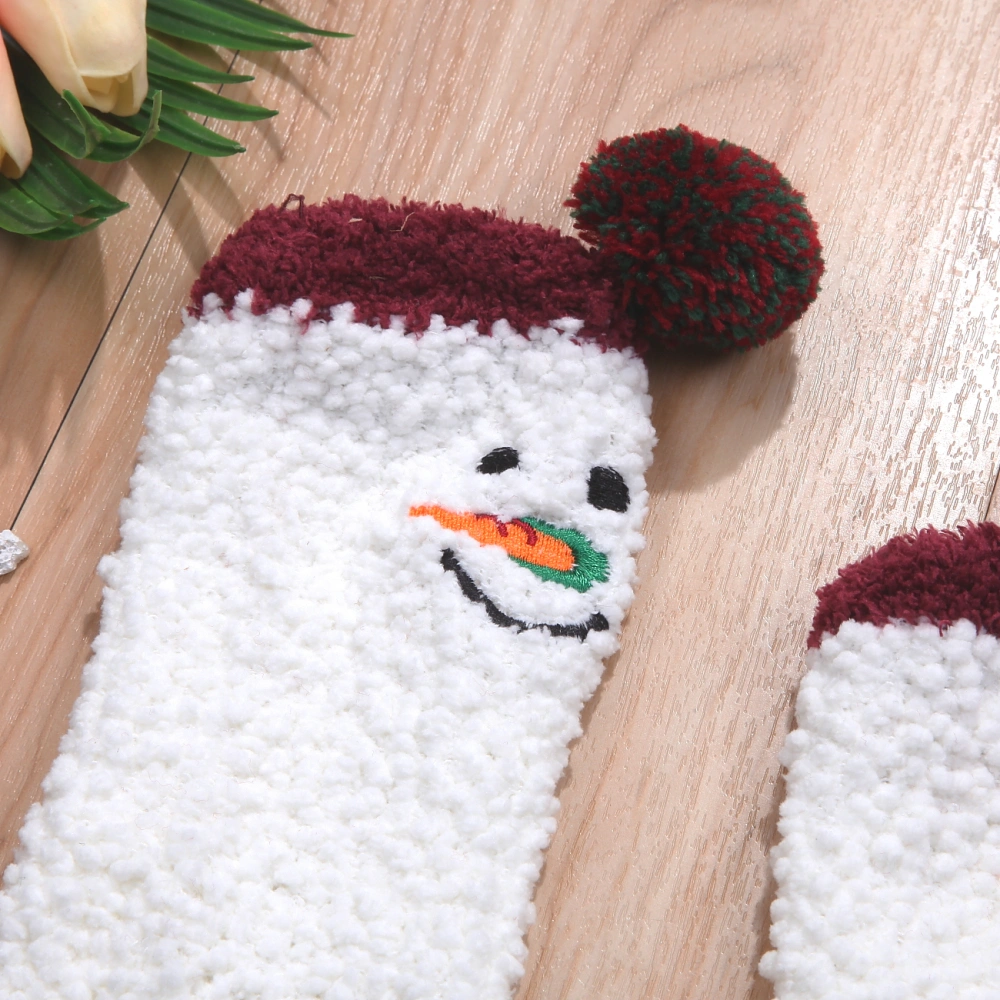 Christmas Warm Winter Socks for Women Animal Coral Fleece Soft Slipper