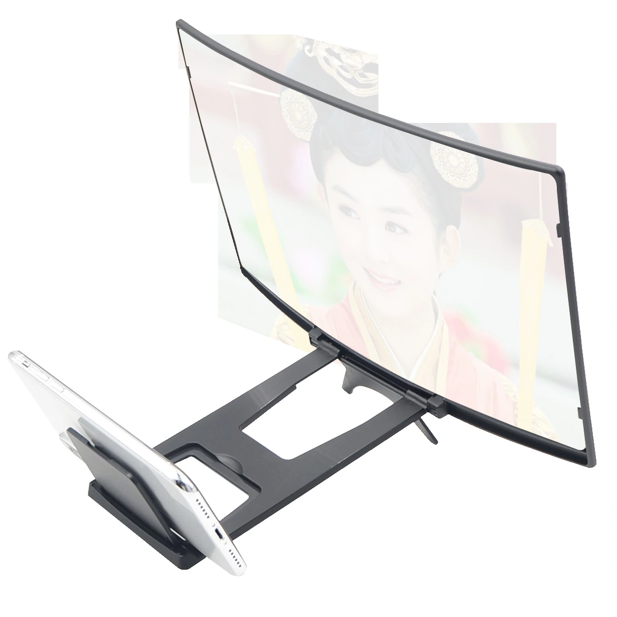 Mobile Phone Amplifier Stand Cleaning Portable Curved 3D Amplifier Bracket