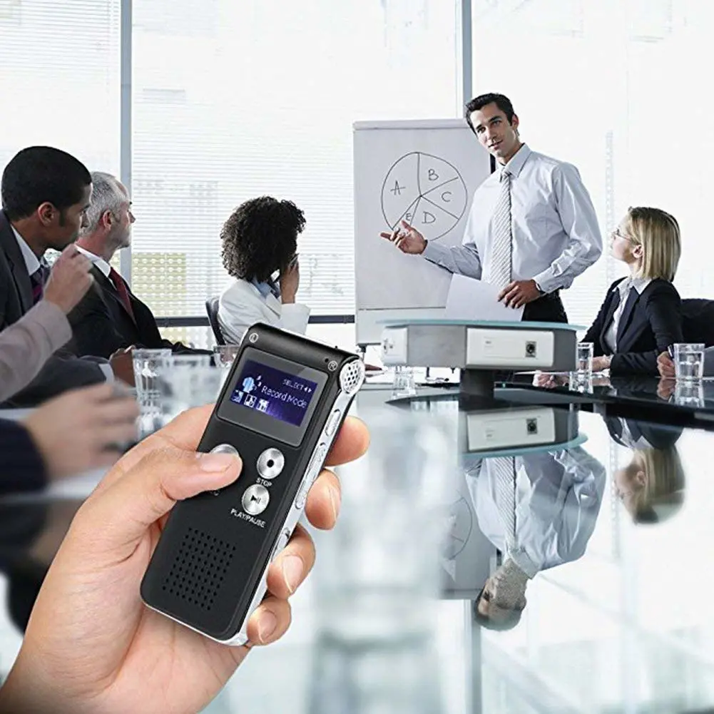 8GB Rechargeable Recorder Dictaphone, Digital Audio Voice Telephone