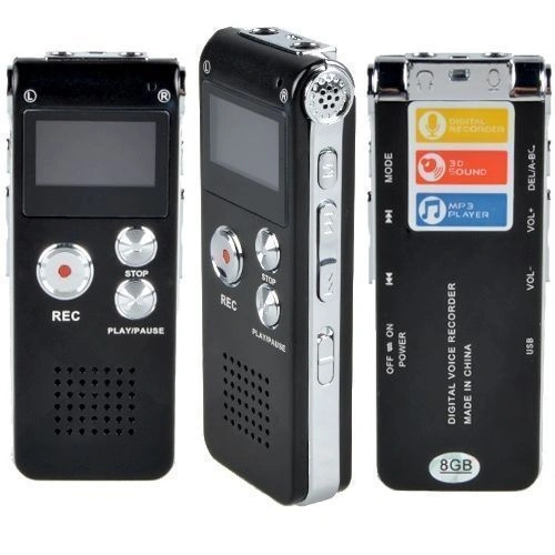 8GB Rechargeable Recorder Dictaphone, Digital Audio Voice Telephone