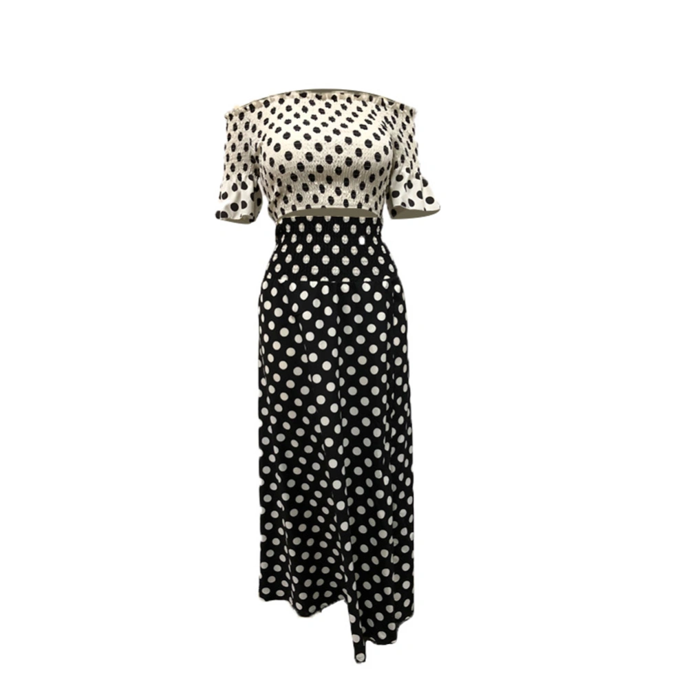 Plus Size  Polka Dots Skirts Sets