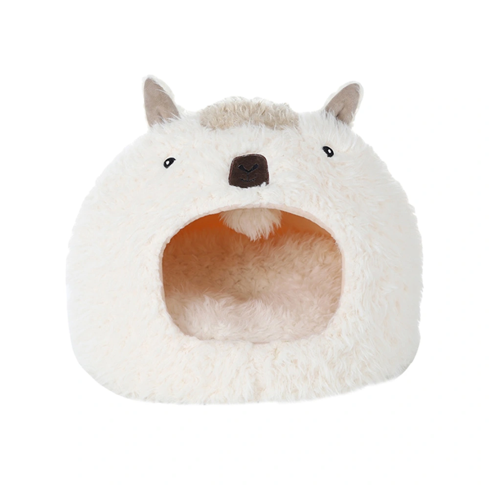 Pet Dog Cat House/Mat Soft Plush Cartoon Alpaca Warm Sleeping Bed