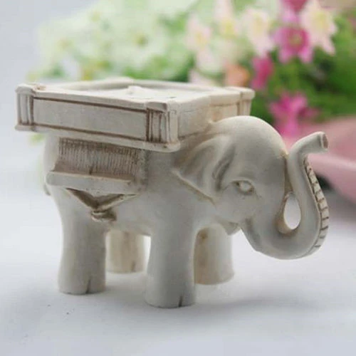 Fashion Candlestick Candle Holder Carved Elephant Stand Resin Holder Decoration