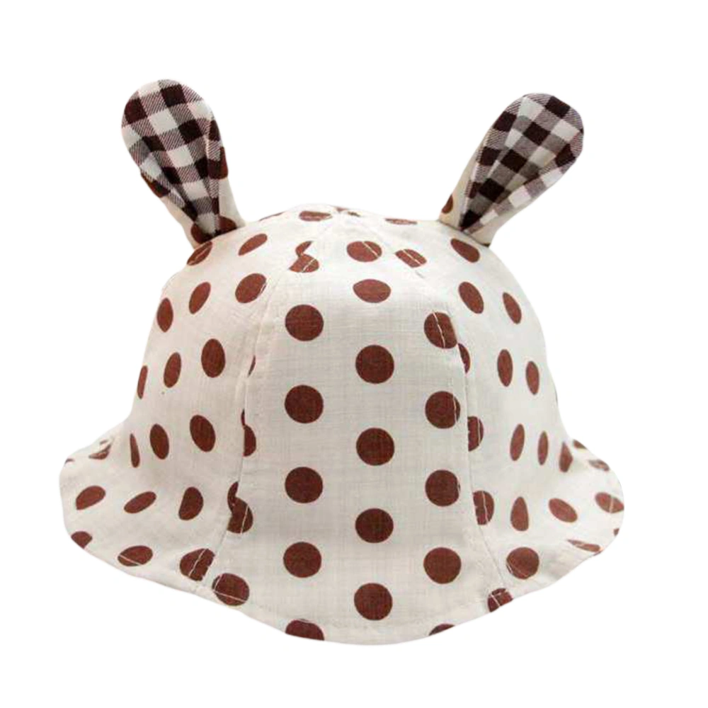 Baby Summer Bucket Hat, Infant Fisherman Hat with Bunny Ears