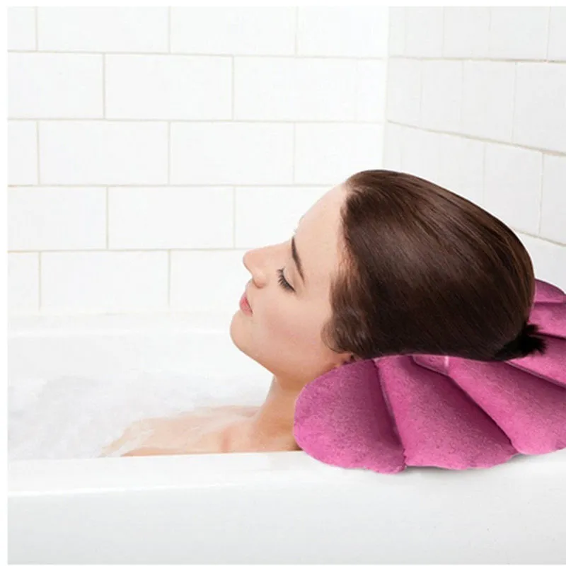 Waterproof Home Bath Pillow, Inflatable Spa Neck Protector
