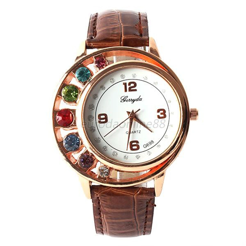 Ladies Quartz Watch Waterproof Adjustable Rhinestone Embellished Watch