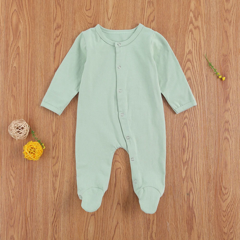 Toddler Round Collar Romper Suit, Baby Long Sleeve One Piece Bodysuit