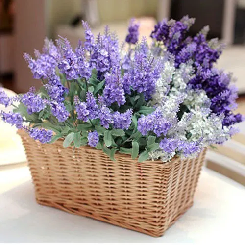 Festival Synthetic Hand-made Variegated Flowers without Basket