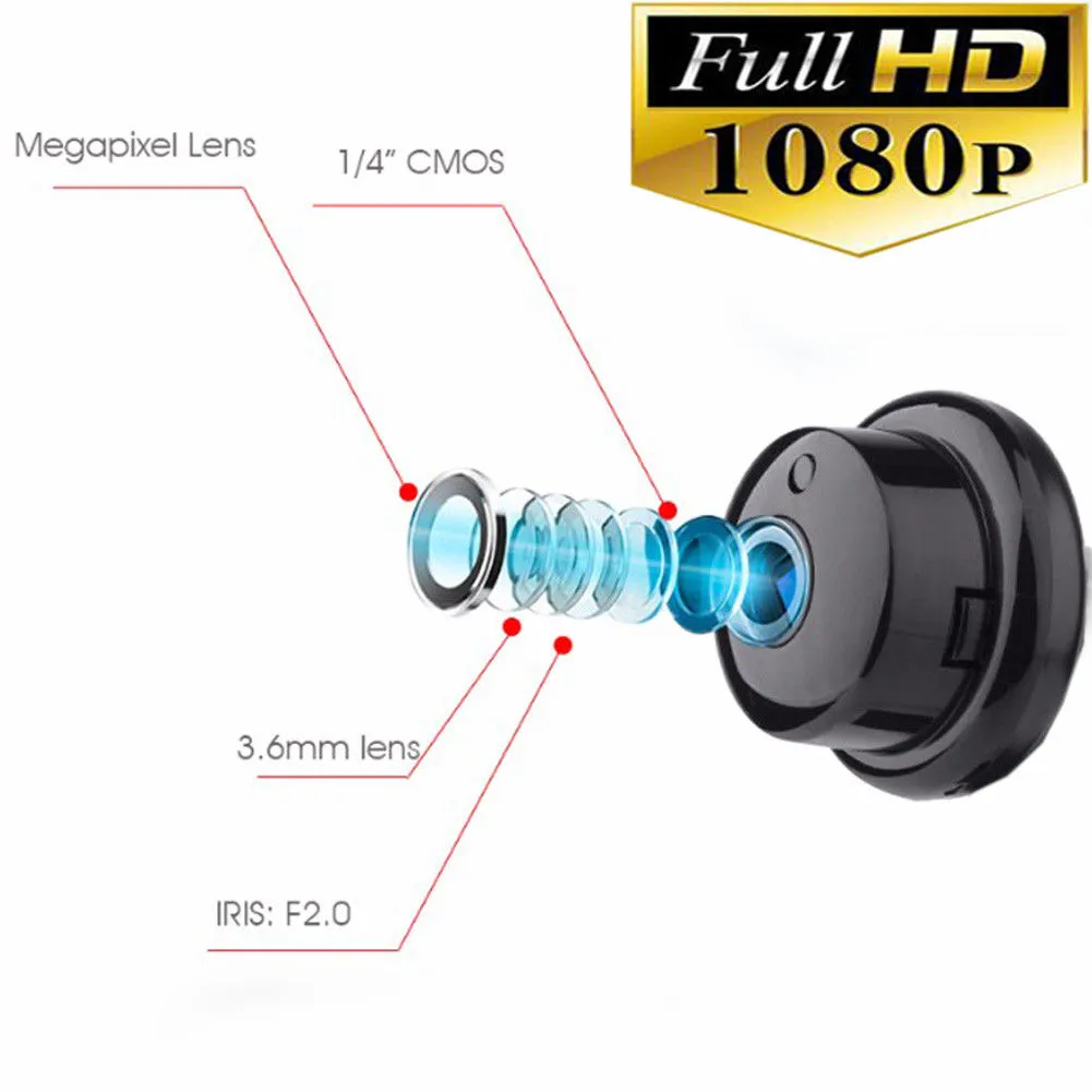 HD 1080P Smart IP Camera, 360 Wide Angle Home Security Camera