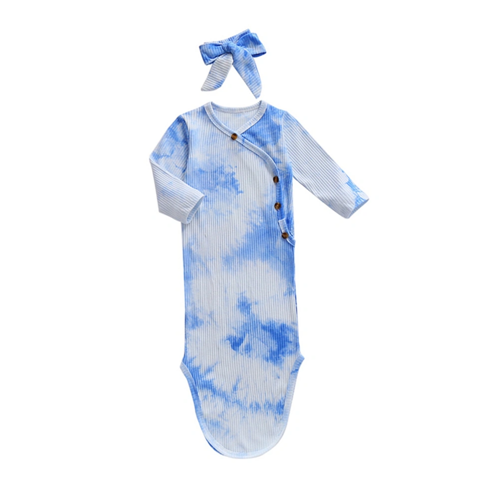 Baby Sleeping Bag and Headdress, Tie-dyed Print Sleeping Bag