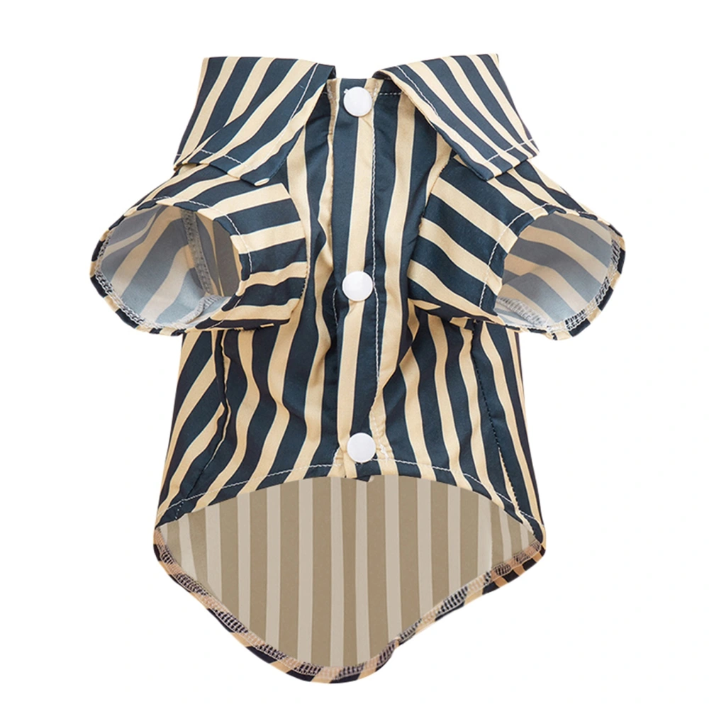 Pet Dog Shirt, Summer Striped Button Shirts for Small Medium Dogs