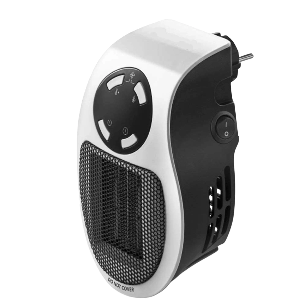 Portable Electric Heater Fan, Wall-Outlet Mini Timing Desk Air Warmer