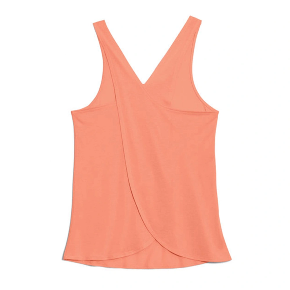 Female Sports Casual Vest, Crew Neck Sleeveless Cross Strap Tank Tops