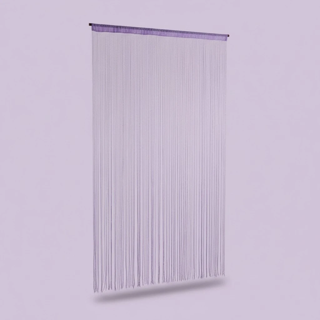 String Window Door Curtain Shine Silver Wire Tassels Romantic Panel Divider