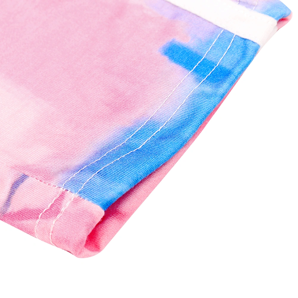 Women Two-Piece Suit, Tie-Dye Tube Tops + Drawstring Waistband Pants