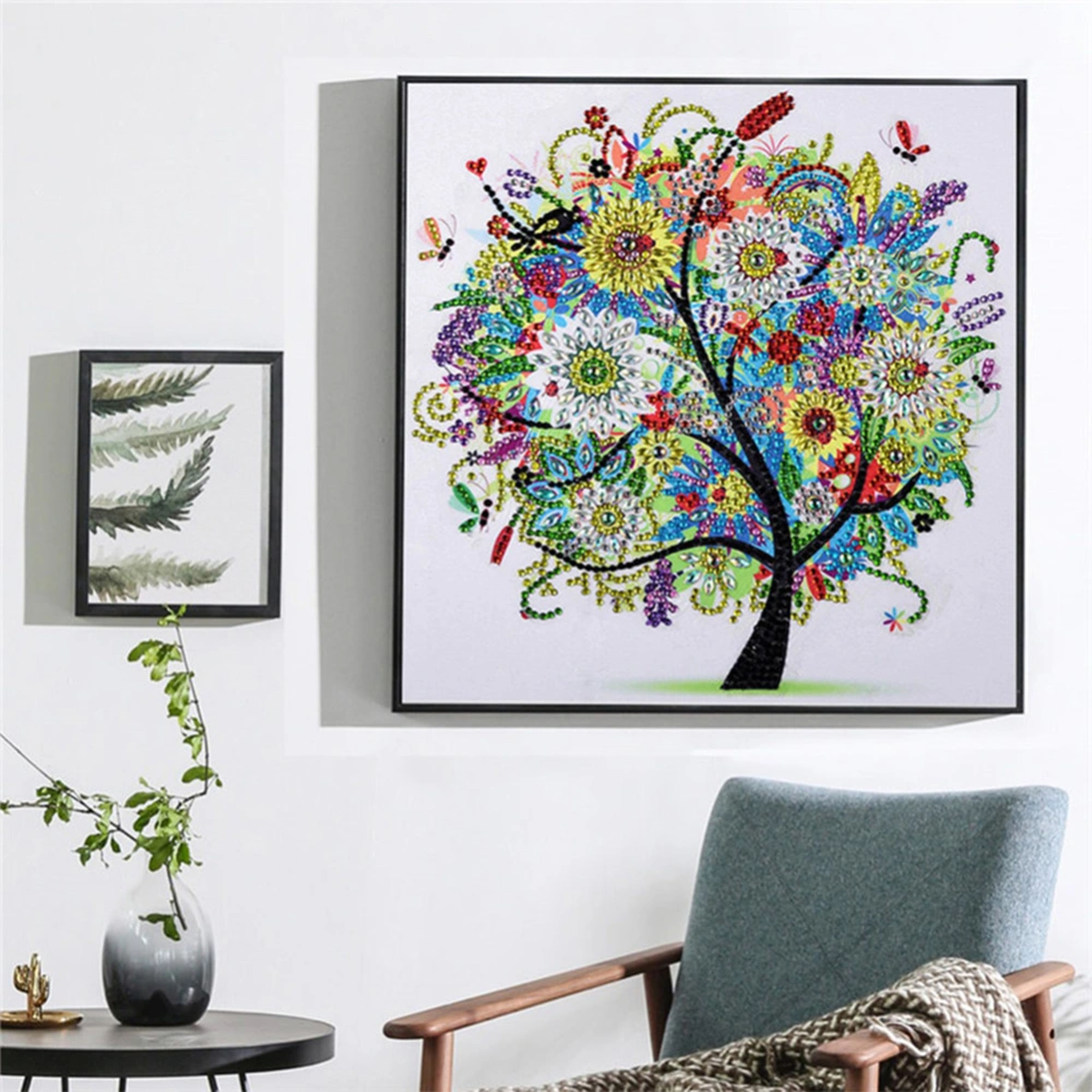 5D DIY Diamond Painting, Beautiful Tree Pattern Landscape Embroidery