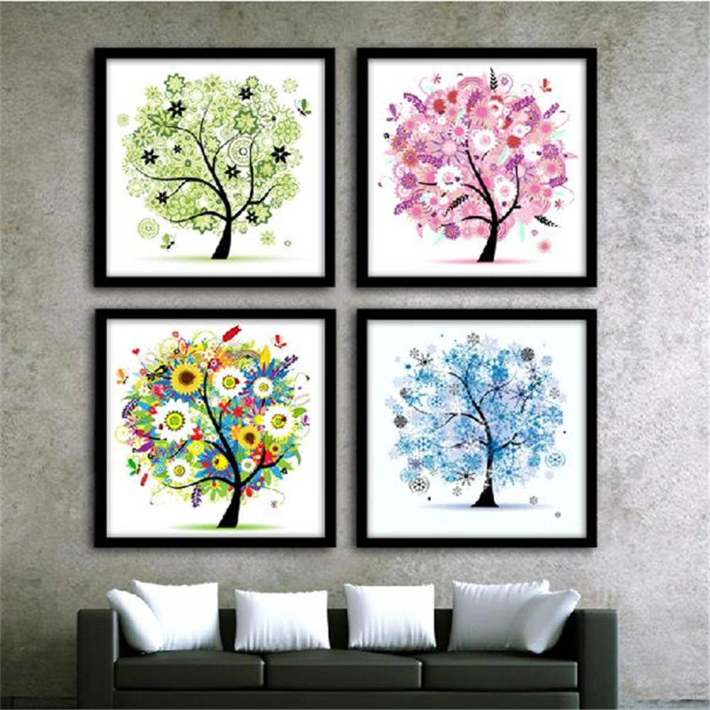 5D DIY Diamond Painting, Beautiful Tree Pattern Landscape Embroidery