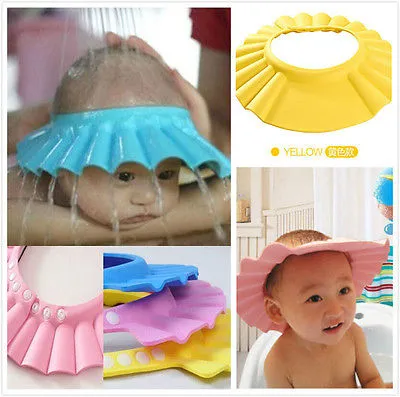 Baby Leisure Shampoo Cap Monochrome Light Adjustable Stylish Bathing Hat