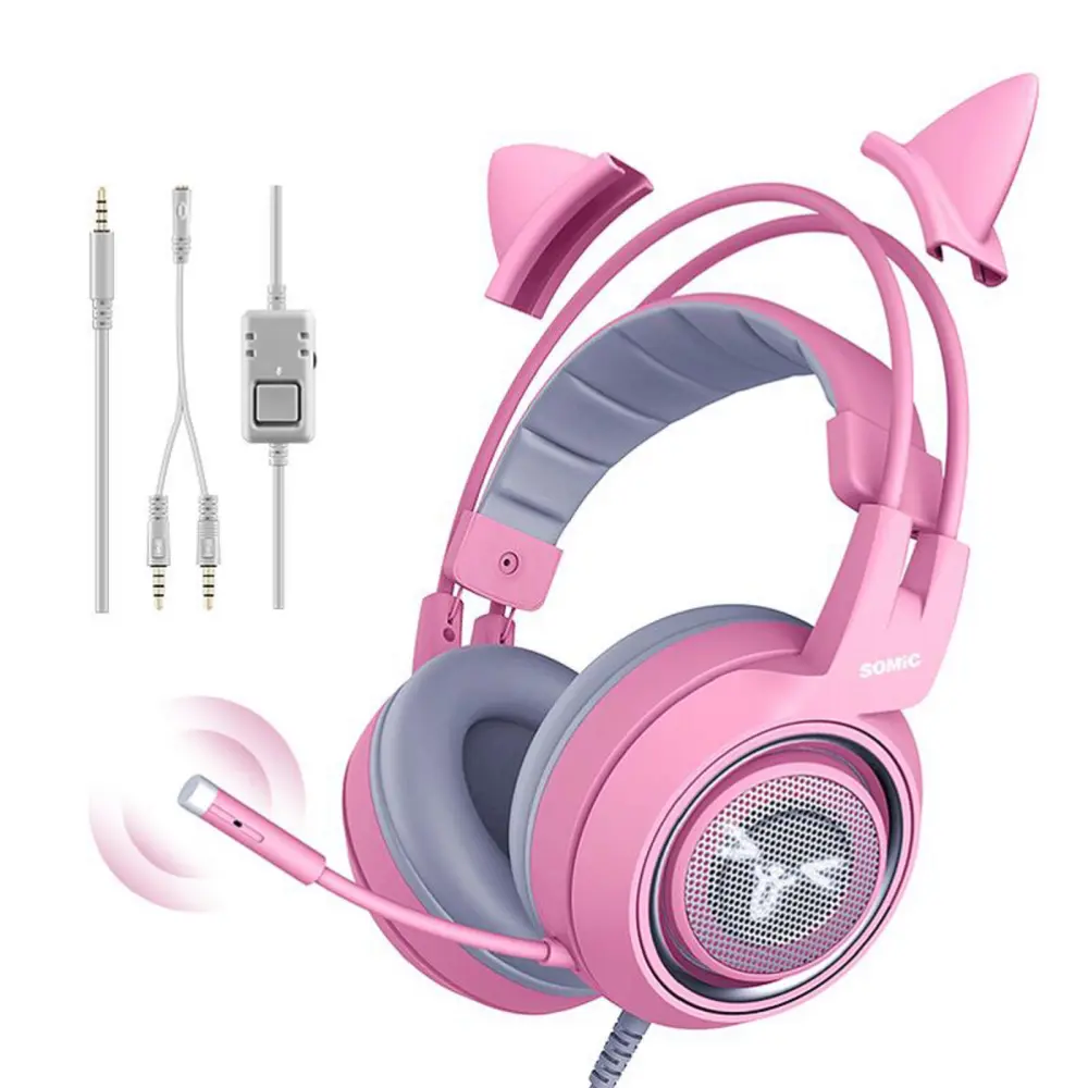 Headset Gaming Headset, Noise Reduction, Auto-adjusting Frame