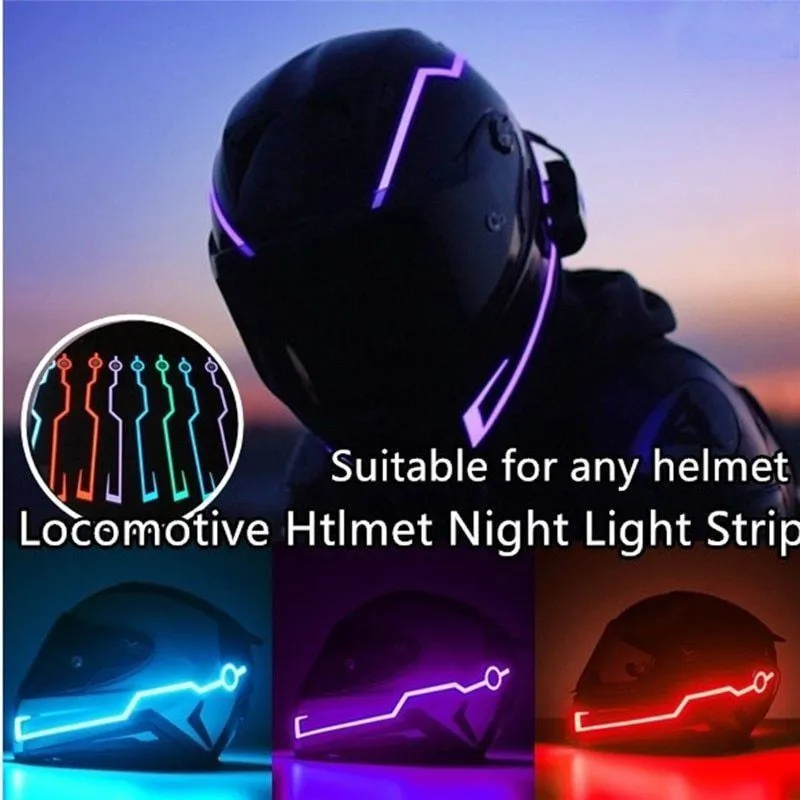 Motorcycle Helmet LED Light Night Riding Waterproof Lighting Accessories