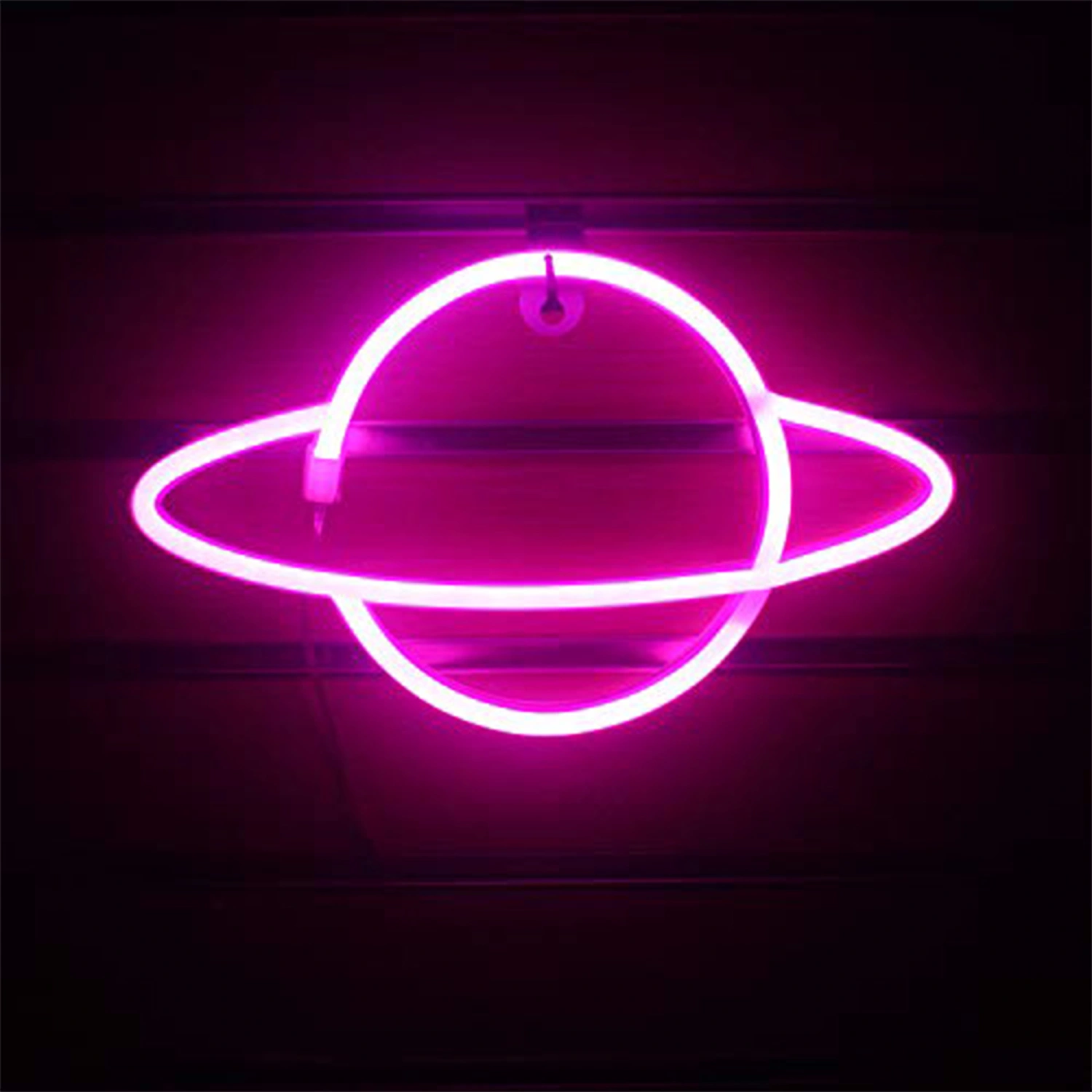 LED Sign Lamp Neon Planet Design Heat-resistant Safety Desk Light