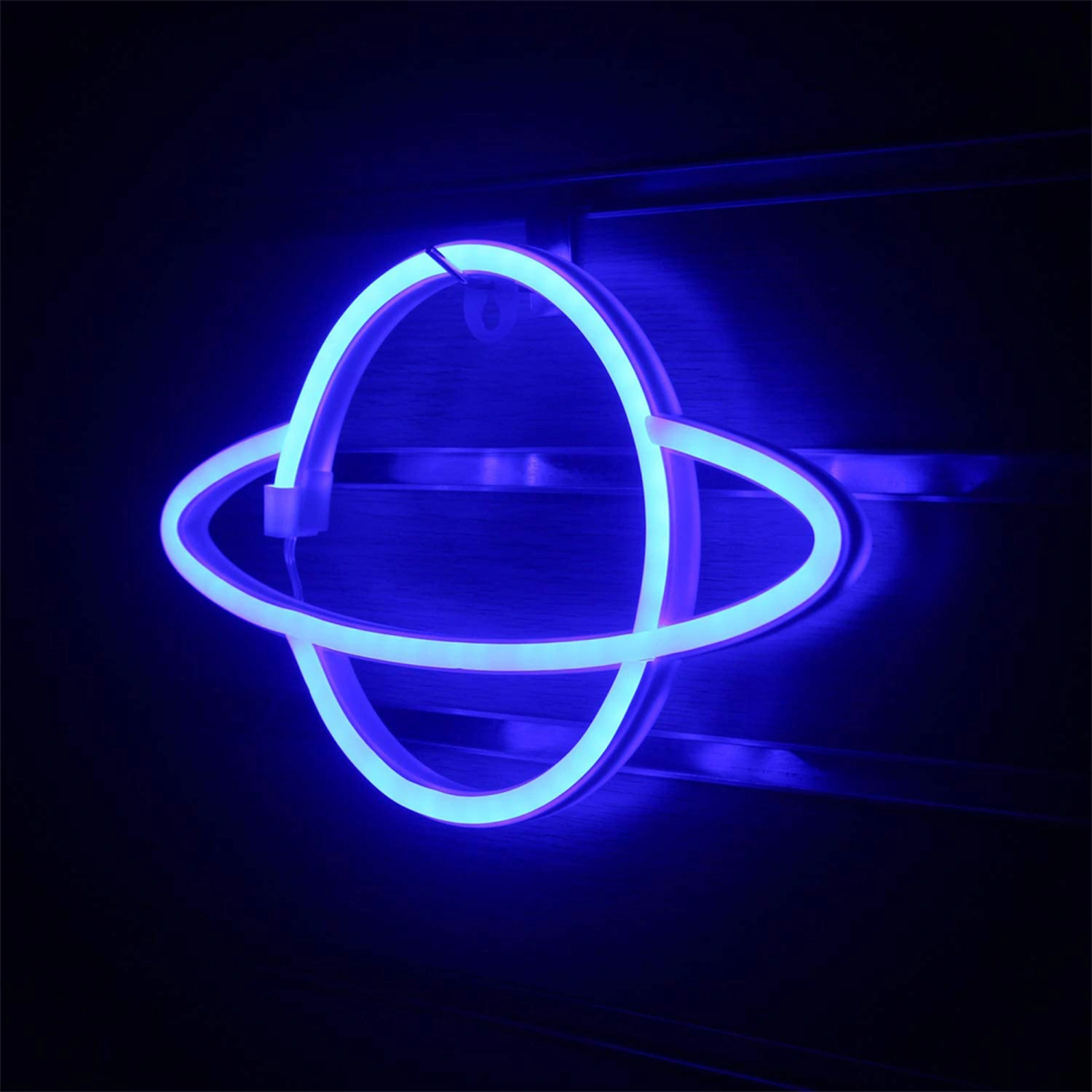 LED Sign Lamp Neon Planet Design Heat-resistant Safety Desk Light