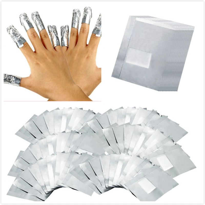 100Pcs/50Pcs Aluminium Foil Remover Wraps Acetone Nail Art Soak Off
