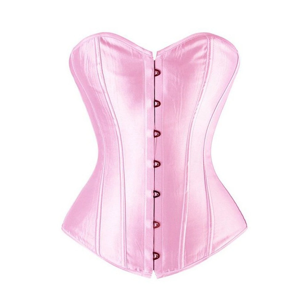 Women's Boned Bustier Tops, Strapless Cross Tie Up Overbust Corset