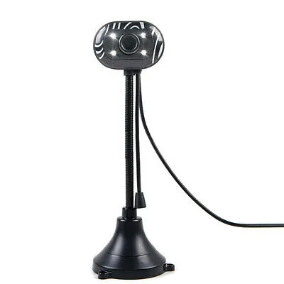 Computer Webcam with Microphone, Desktop LED HD Calling Night Vision PC Camera