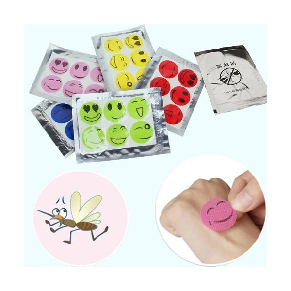 Kids Natural Herbs Repellent Patches, Funny Face Expressions Mosquito Stickers