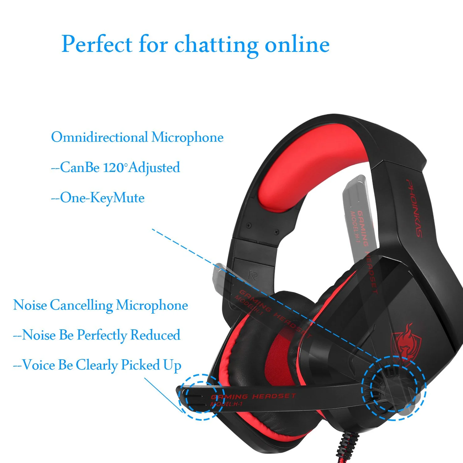 Gaming Headset, Mic Headphones Stereo Surround for Nintendo Switch