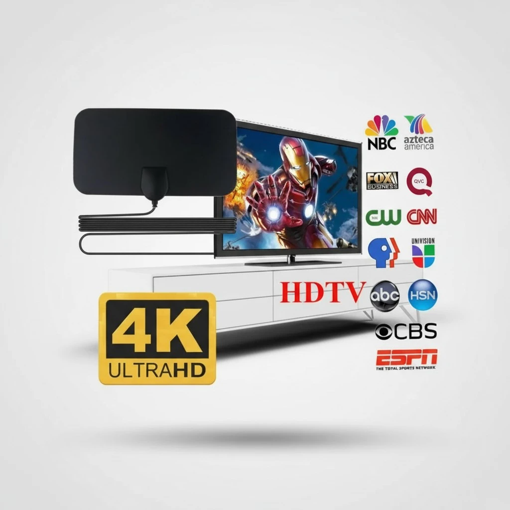 200 Mile TV Antenna Ultra Thin HD 4K Antenna Digital Indoor Antenna