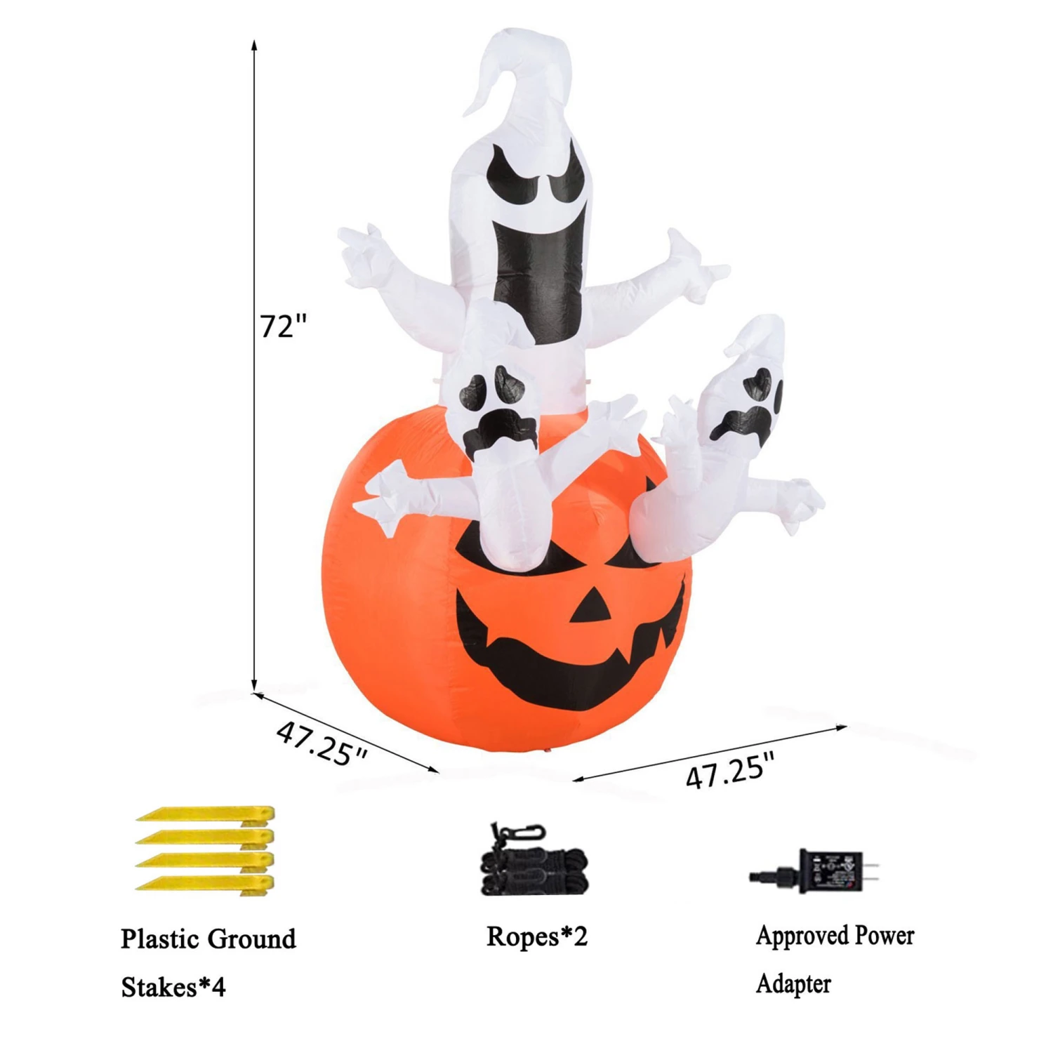 Halloween Inflatable Model, Pumpkin Ghost Lighting Decoration