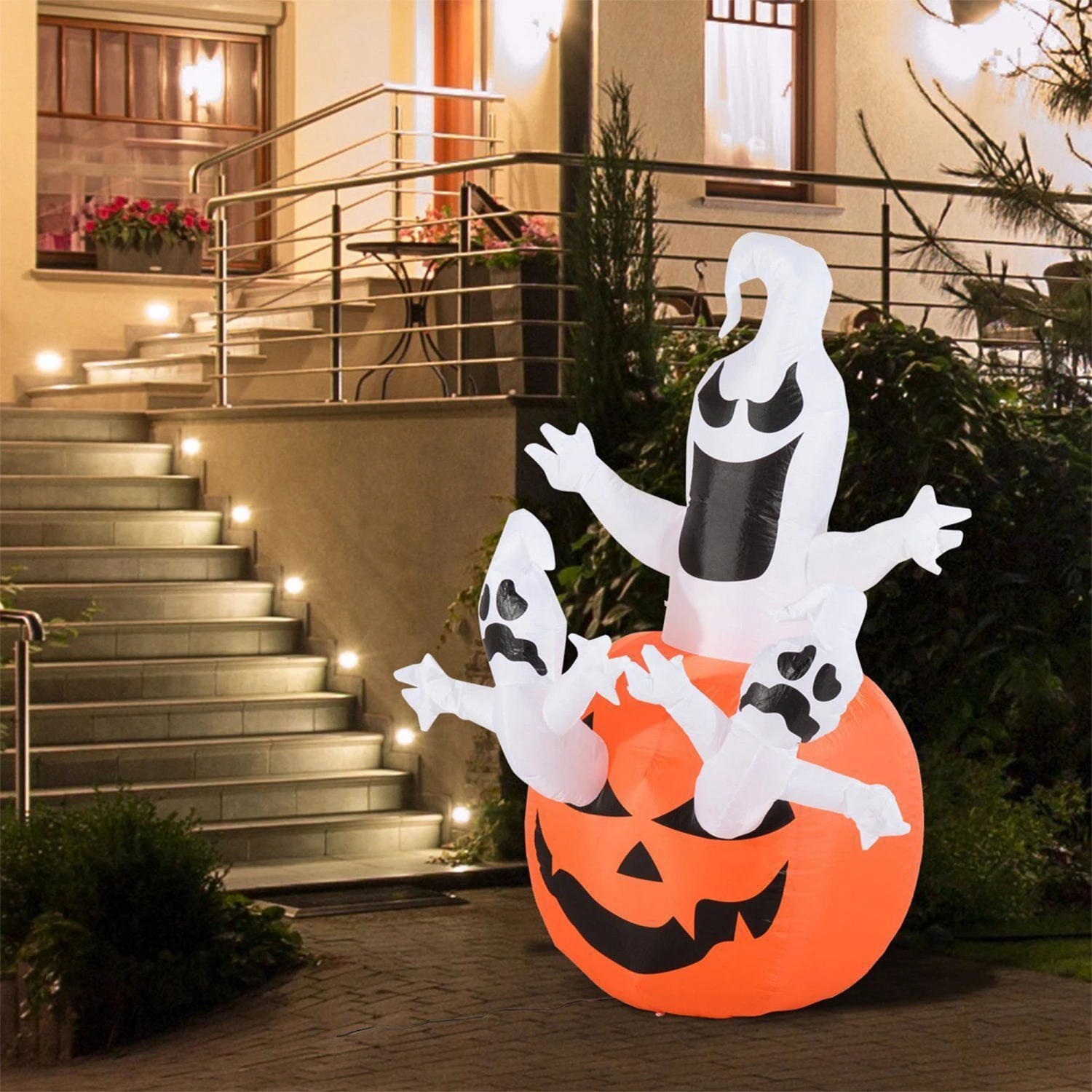 Halloween Inflatable Model, Pumpkin Ghost Lighting Decoration