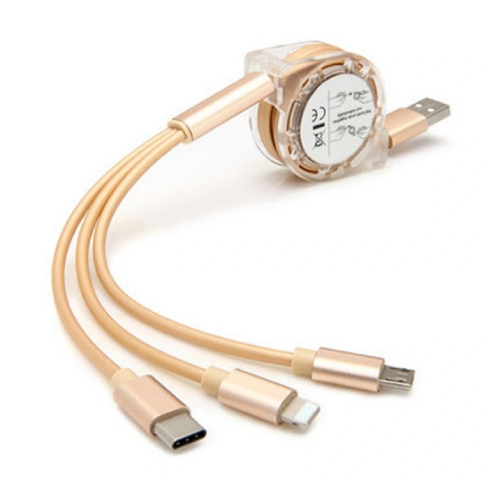 Heat Resistant Charging Wire, Retractable Telescopic Bright Color Data Cable